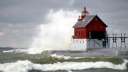 High Tide, Grand Haven Lighthouse, Michigan